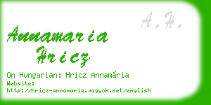 annamaria hricz business card