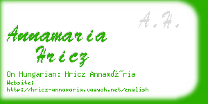 annamaria hricz business card